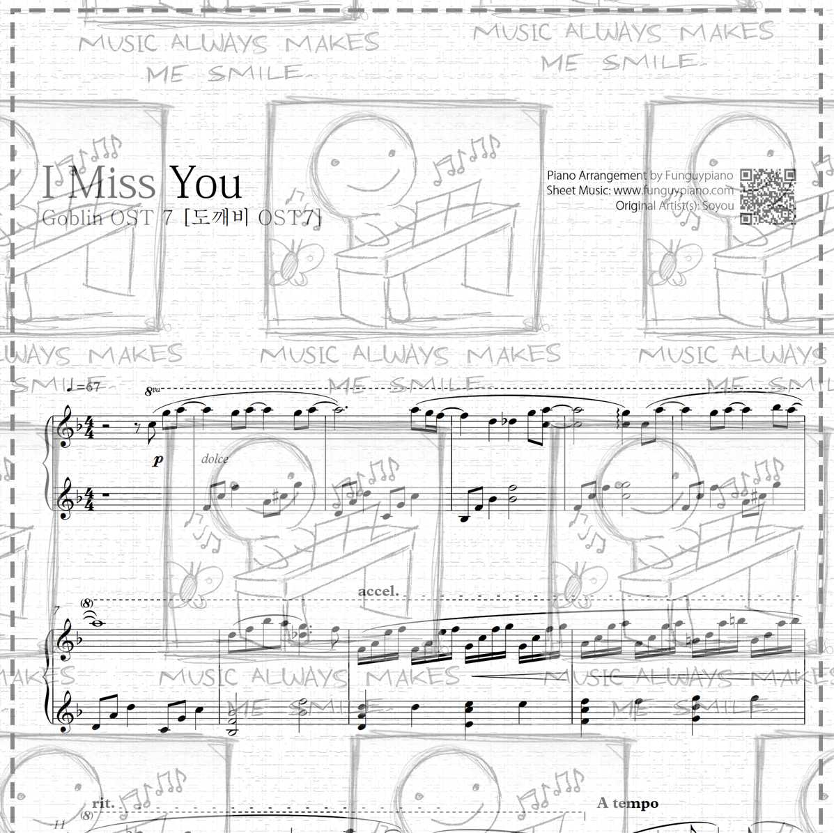 Goblin OST7 - I Miss You [ Sheet Music / Midi / Mp3 ...