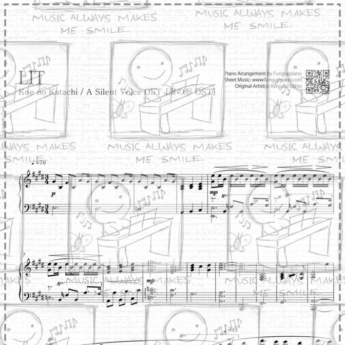 Koe no Katachi [A Silent Voice] OST - Lit [ Sheet Music ...